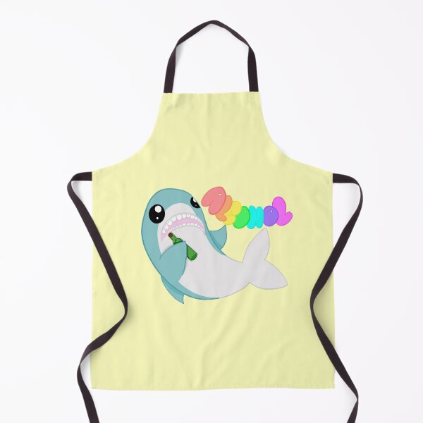 Item preview, A very drunk shark yellow background designed and sold by CreationsByFey.