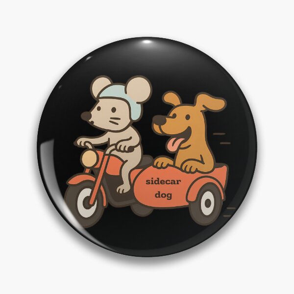 Item preview, Friends On A Motorbike Sidecar Dog designed and sold by SurrealArtSzysz.