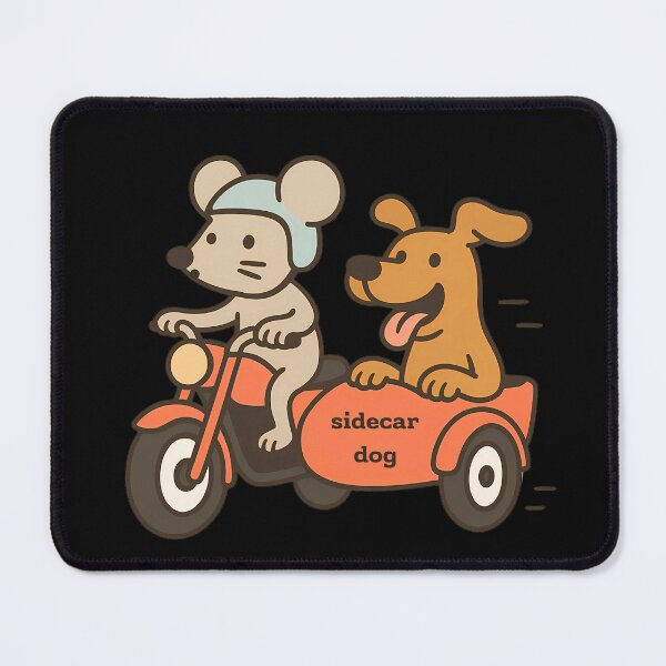 Item preview, Friends On A Motorbike Sidecar Dog designed and sold by SurrealArtSzysz.