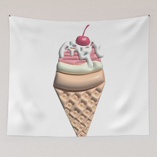 Item preview, ice cream 3d designed and sold by ezgiworkshop.