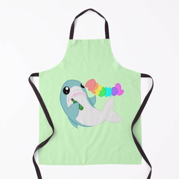 Item preview, A very drunk shark green background designed and sold by CreationsByFey.