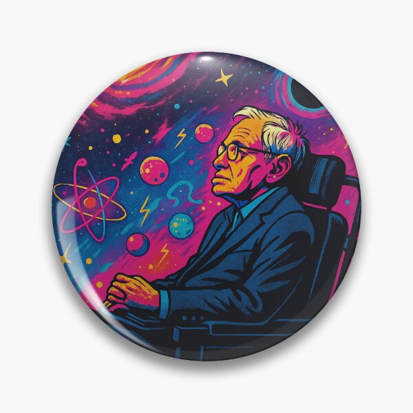 Item preview, Stephen Hawking Pop Art Portrait – Cosmic Science Illustration designed and sold by PrometheusStyle.