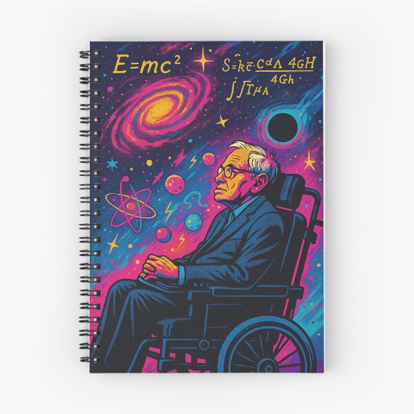 Item preview, Stephen Hawking Pop Art Portrait – Cosmic Science Illustration designed and sold by PrometheusStyle.