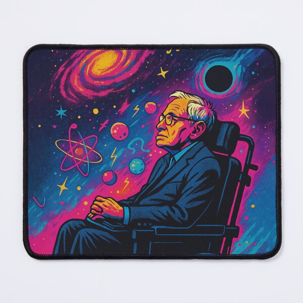 Item preview, Stephen Hawking Pop Art Portrait – Cosmic Science Illustration designed and sold by PrometheusStyle.
