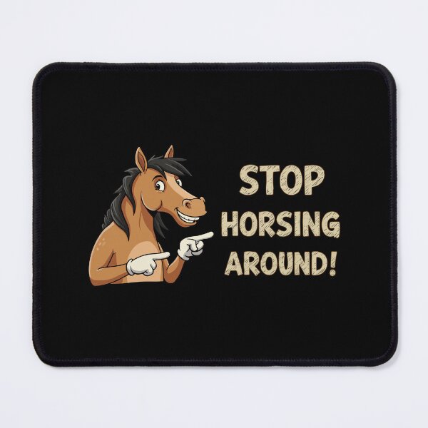 Item preview, Stop Horsing Around! - Cheeky Cartoon Horse Poster designed and sold by amithachapa.