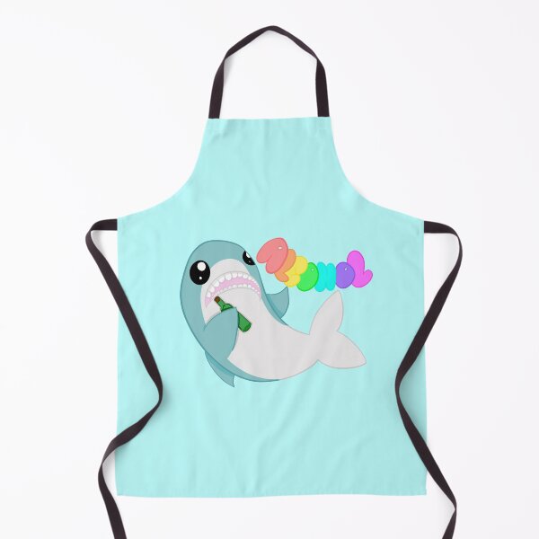 Item preview, A very drunk shark light blue background designed and sold by CreationsByFey.