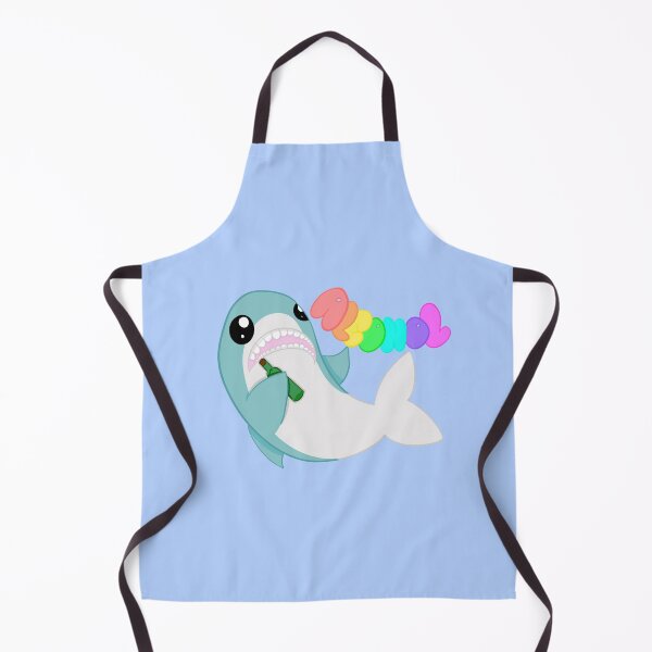 Item preview, A very drunk shark dark blue background designed and sold by CreationsByFey.