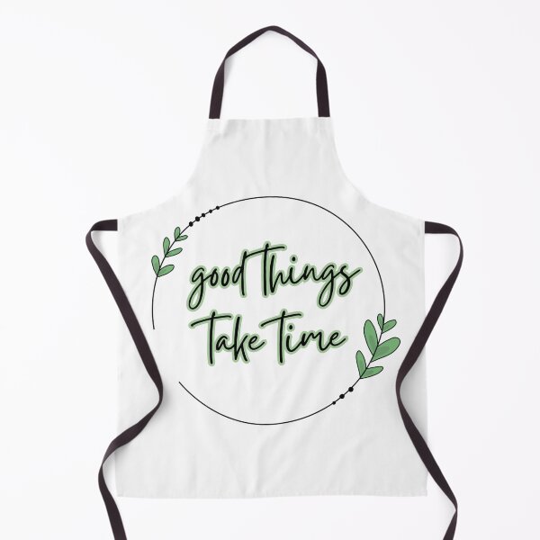 Item preview, good things take time minimalistic black, green and white art designed and sold by RedOrBlueIts4U.