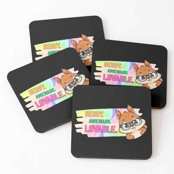 Item preview, "Nerdy. Awkward. Lovable" Nerdy-Squirrel Guess-who designed and sold by RisenAgain - Quantum BrainGlitch | Designs.