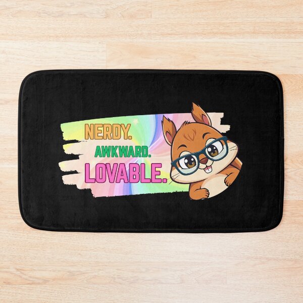 Item preview, "Nerdy. Awkward. Lovable" Nerdy-Squirrel Guess-who designed and sold by RisenAgain - Quantum BrainGlitch | Designs.