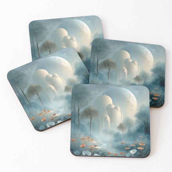 Item preview, Moonlit Bloom: Sanctuary in Silver Haze designed and sold by bloorose.