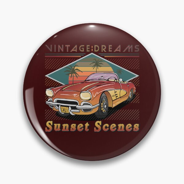 Item preview, vintage style car and sunset illustration designed and sold by hayrpictures.