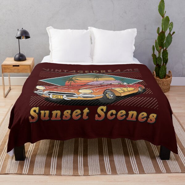 Item preview, vintage style car and sunset illustration designed and sold by hayrpictures.
