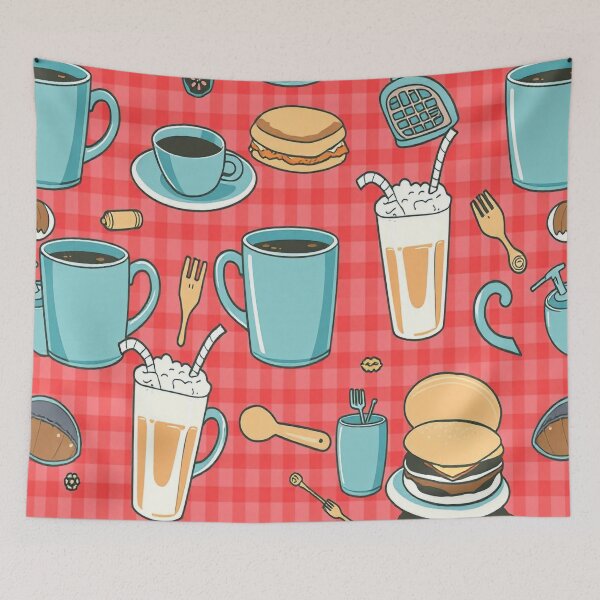 Artikelvorschau, Retro Diner Vibes – Muster für Cafés entworfen und verkauft von Thompika.