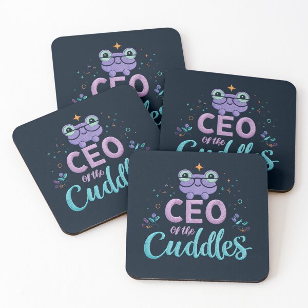 Item preview, CEO of Cuddles – Whimsical Frog Embroidery Typography Design designed and sold by Void & Valor.