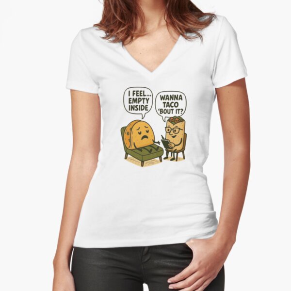 Item preview, Empty Inside – Funny Vintage Taco & Burrito Cartoon Design designed and sold by cykliq.