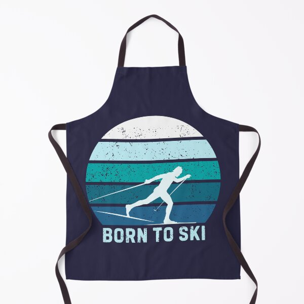 Item preview, Born To Ski Motivational Retro Sunset Nordic Skiing designed and sold by StrideSuccess.