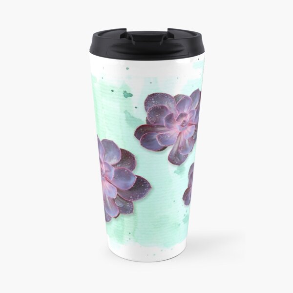 Triple Purple Echeveria Travel Mug