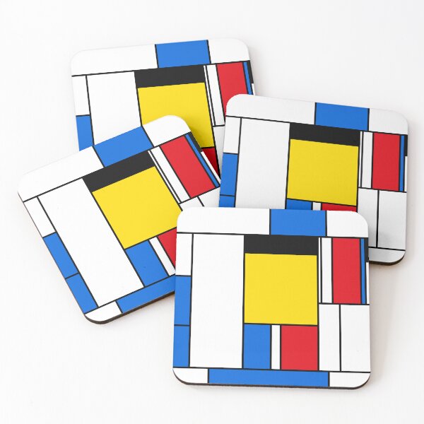 Item preview, Mondrian Style Abstract – Red, Blue and Yellow Composition designed and sold by Keston Studios.