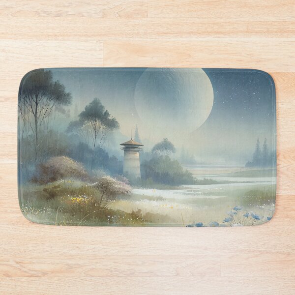 Item preview, Lunar Sentinel Over Whispering Meadows designed and sold by bloorose.