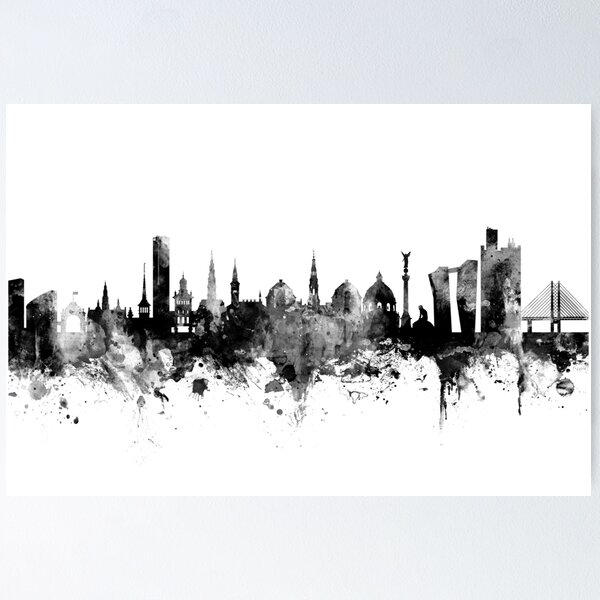 Item preview, Copenhagen Denmark Skyline designed and sold by ArtPrints.