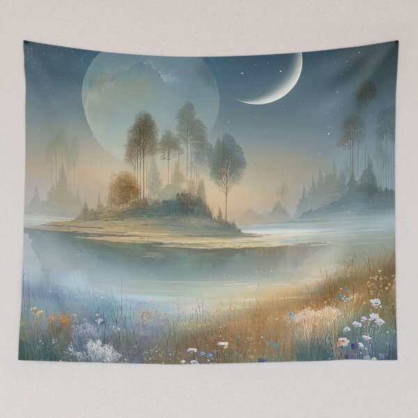 Item preview,  Twin Moons Reflecting on Whispering Waters designed and sold by bloorose.