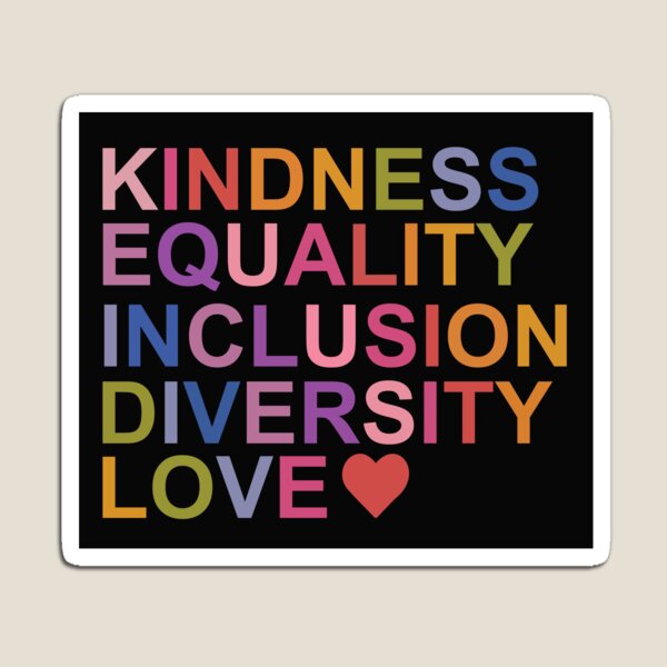 Item preview, Kindness Equality Inclusion Diversity Love Democrat Feminist Human Rights Bumper designed and sold by Burpishop.