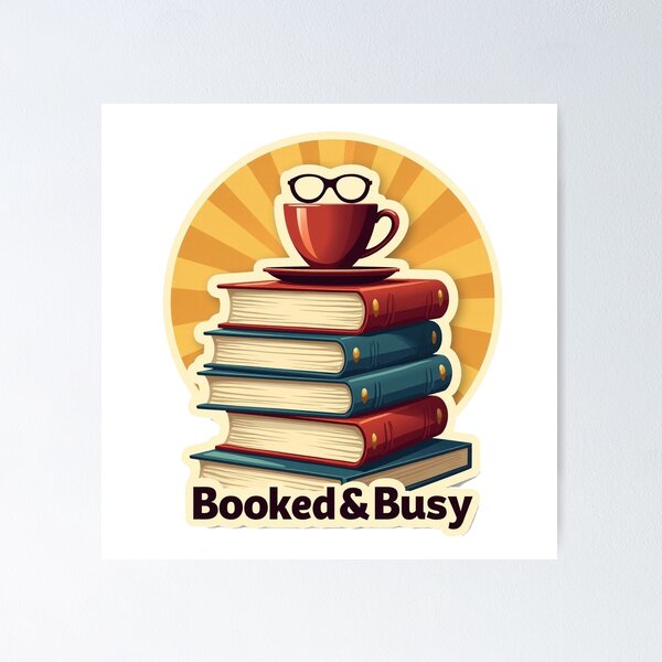 Item preview, Booked & Busy   designed and sold by ThinkBlitz.