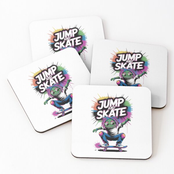 Item preview, Jump and Skate Funky Frog – 90s Neon Street Art Style Skater Design designed and sold by elisarasada.
