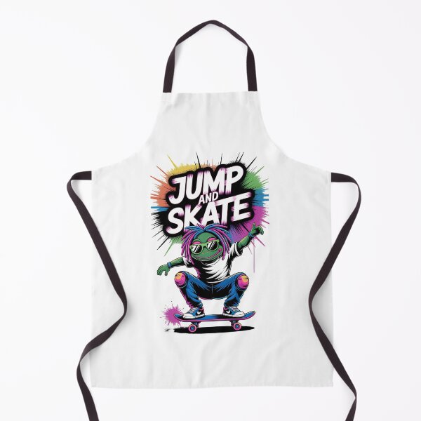 Item preview, Jump and Skate Funky Frog – 90s Neon Street Art Style Skater Design designed and sold by elisarasada.
