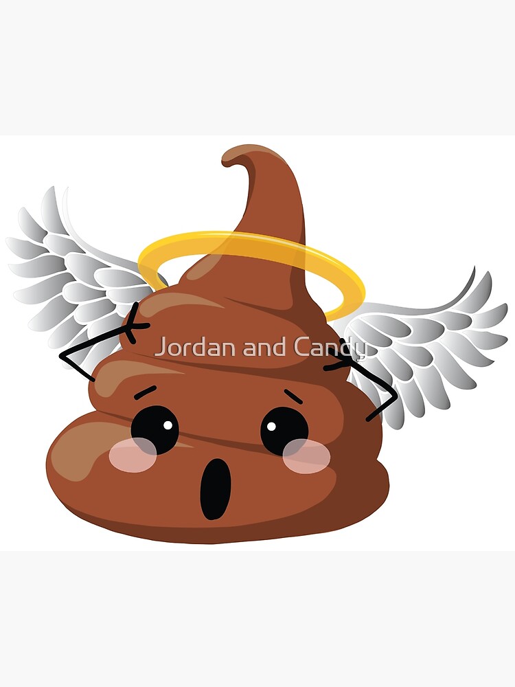 Funny Poop Emoji Angel Wings And Halo T-Shirt - Holy Poo Funny Poop Emoji Angel Wings And Halo T-Shirt - Holy Poo