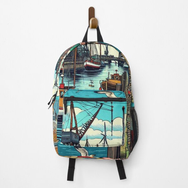 Item preview, Emden City with Traditional Market – Cozy Northern Germany Scene, an AI-Generated Design for City Lovers and Tourists designed and sold by knalpot-design.