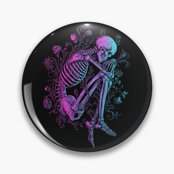 Item preview, Floral Skeleton in Neon Glow designed and sold by PixCthulhu.