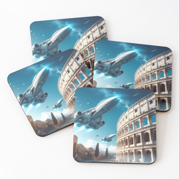 Item preview, Spaceships passing over the Colosseum designed and sold by Dogandesighn.