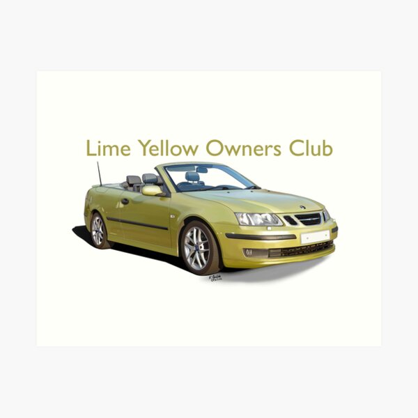 Item preview, Lime Yellow Owners Club convertible Swedish car designed and sold by Theoldgirl900.