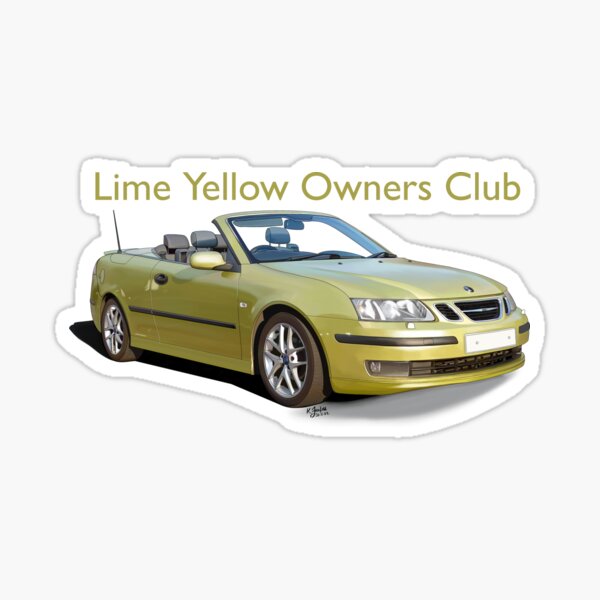 Artikel-Vorschau von Limettengelbes schwedisches Cabrio vom Owners Club, designt und verkauft von Theoldgirl900.