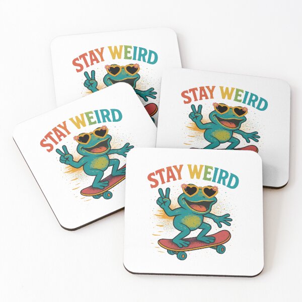 Item preview, Stay Weird Skater Frog – Retro Skating Street Art with 90s Attitude designed and sold by elisarasada.
