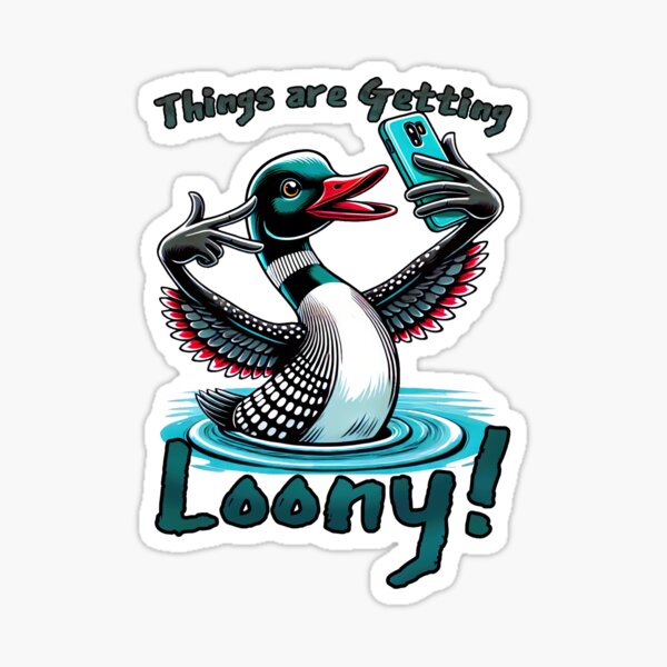 Aperçu de l'œuvre Loony Loon – Dessin animé drôle d'oiseau selfie créée et vendue par SHHCreations.