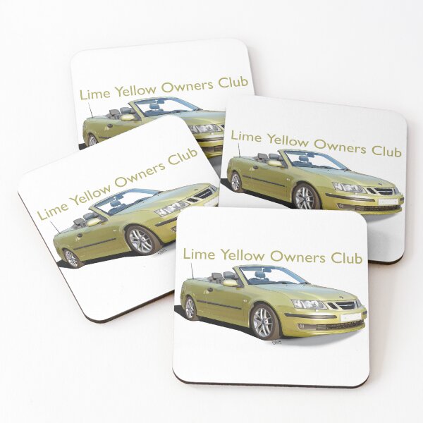 Item preview, Lime Yellow Owners Club convertible Swedish car designed and sold by Theoldgirl900.