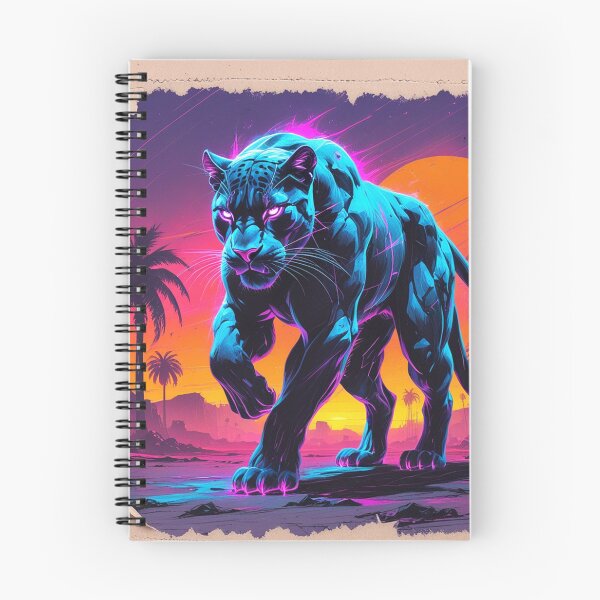 Item preview, Neon Panther in a Retro Sunset designed and sold by Blueangelgal.