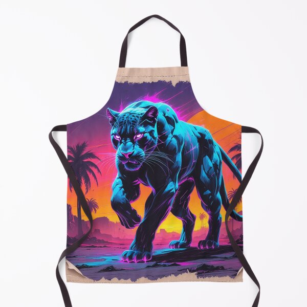 Item preview, Neon Panther in a Retro Sunset designed and sold by Blueangelgal.