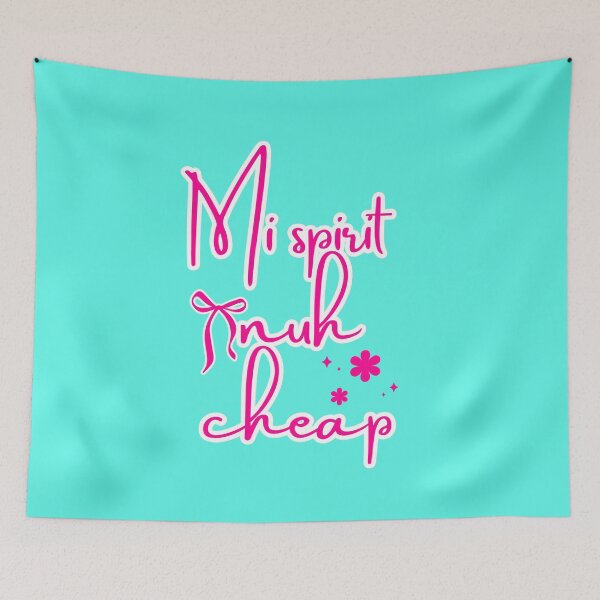 Item preview, Mi Spirit Nuh Cheap – Jamaican Affirmation Quote in Pink designed and sold by Sweet-A-Dsignz.