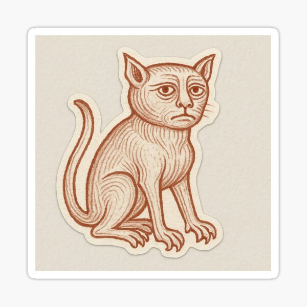 Vista previa del artículo con la obra «Gato medieval», diseñado y vendido por Hanck98.