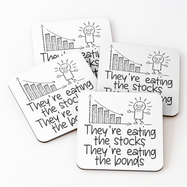 Item preview, They're Eating the Stocks – Financial Panic Doodle designed and sold by jordyline.