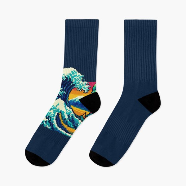 Item preview, The Great Pixel Wave – Retro Sea Monster Edition designed and sold by Cescocir1992.