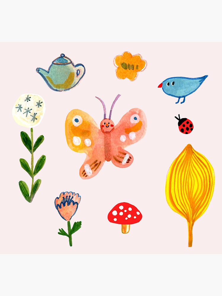 Thumbnail 2 of 2, Postcard, Garden Friends designed and sold by NoriMori.