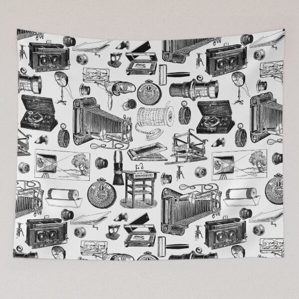 Item preview, victorian vintage antique photography camera toile designed and sold by Gossip Rag.