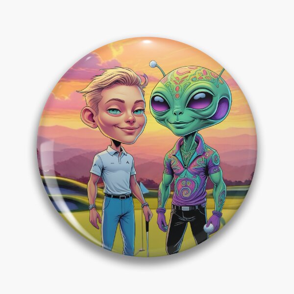 Item preview, Dad Pro Golf Alien Cartoon designed and sold by NikkiBear67.