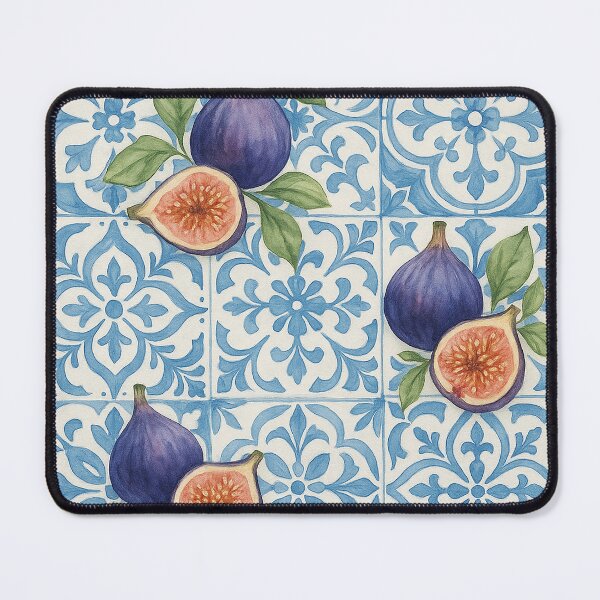 Item preview, Mediterranean Tiles & Fig Fruit – Vintage Watercolor Pattern designed and sold by Verycutethings.