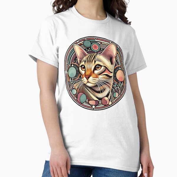 Item preview, Retro Style Ocicat – Cool Spotted Pet designed and sold by Marichkaart.